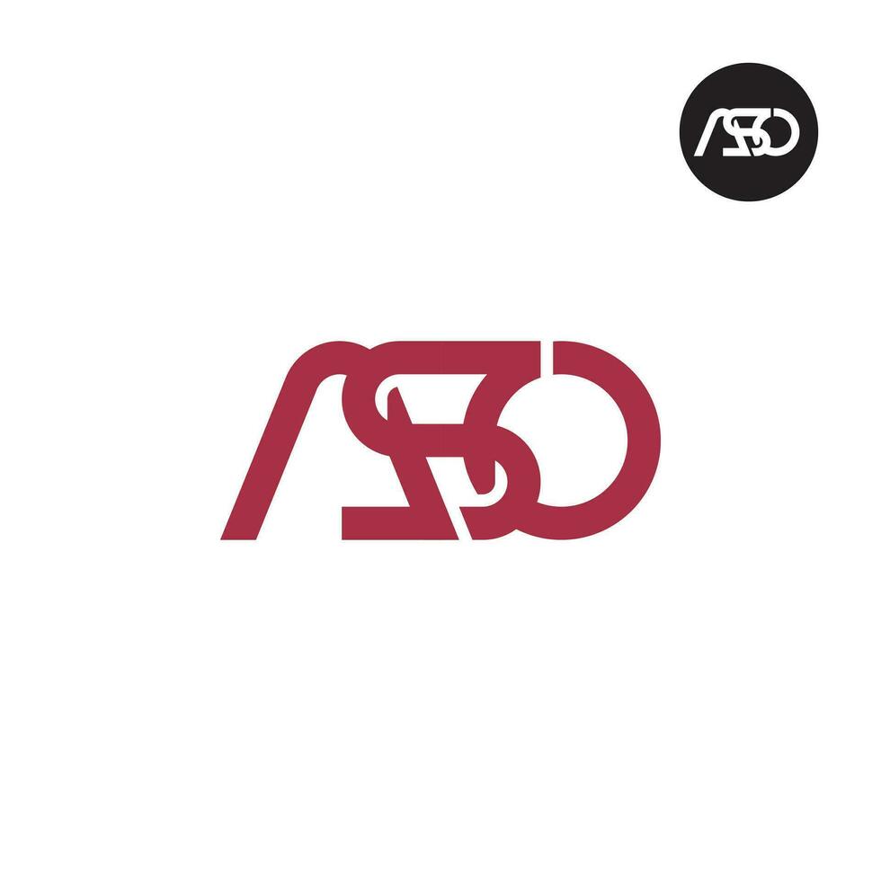 Letter ASO Monogram Logo Design vector