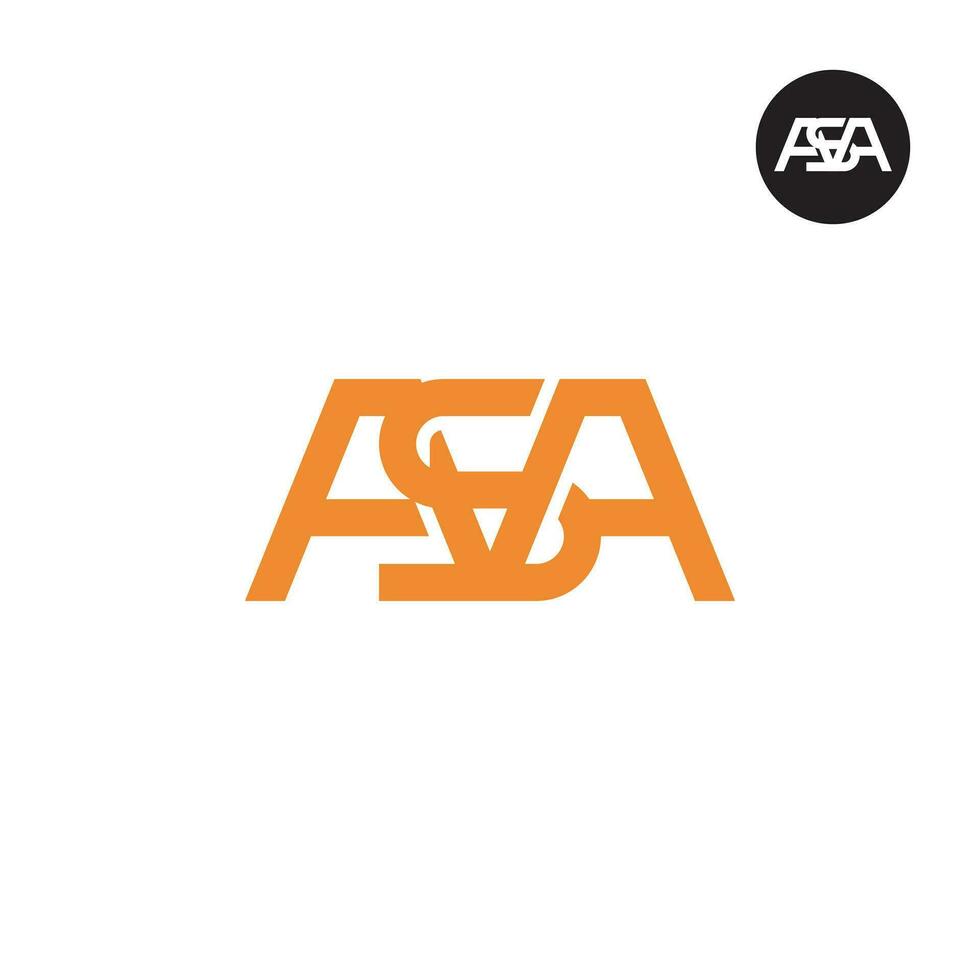 Letter ASA Monogram Logo Design vector