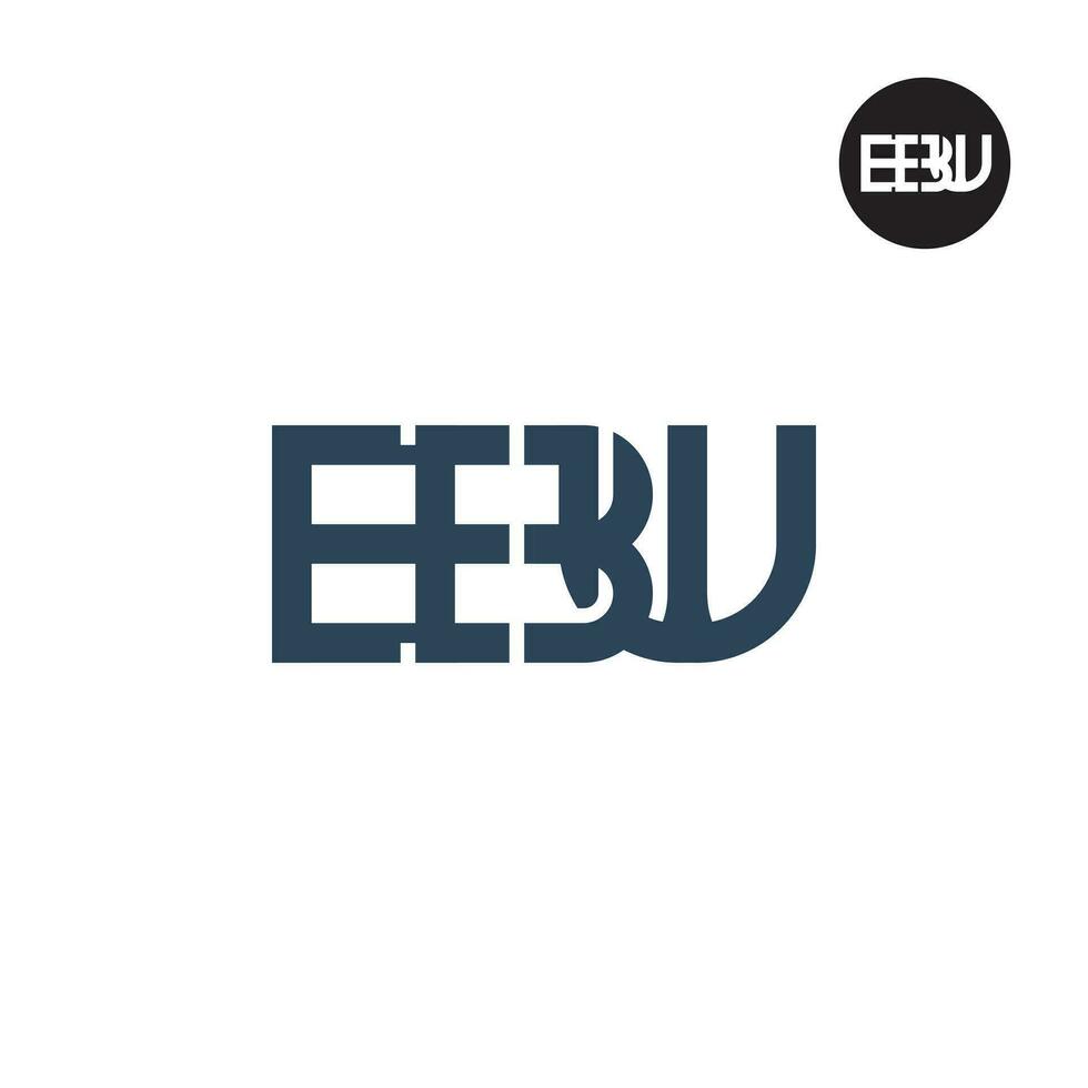 Letter EBW Monogram Logo Design vector