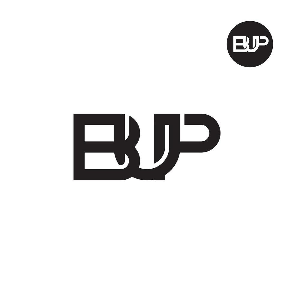 Letter BUP Monogram Logo Design vector