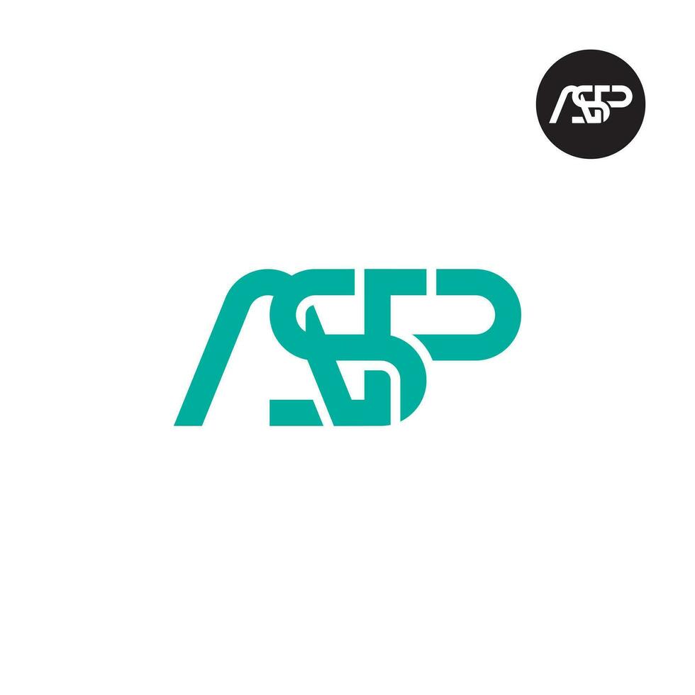 Letter ASP Monogram Logo Design vector