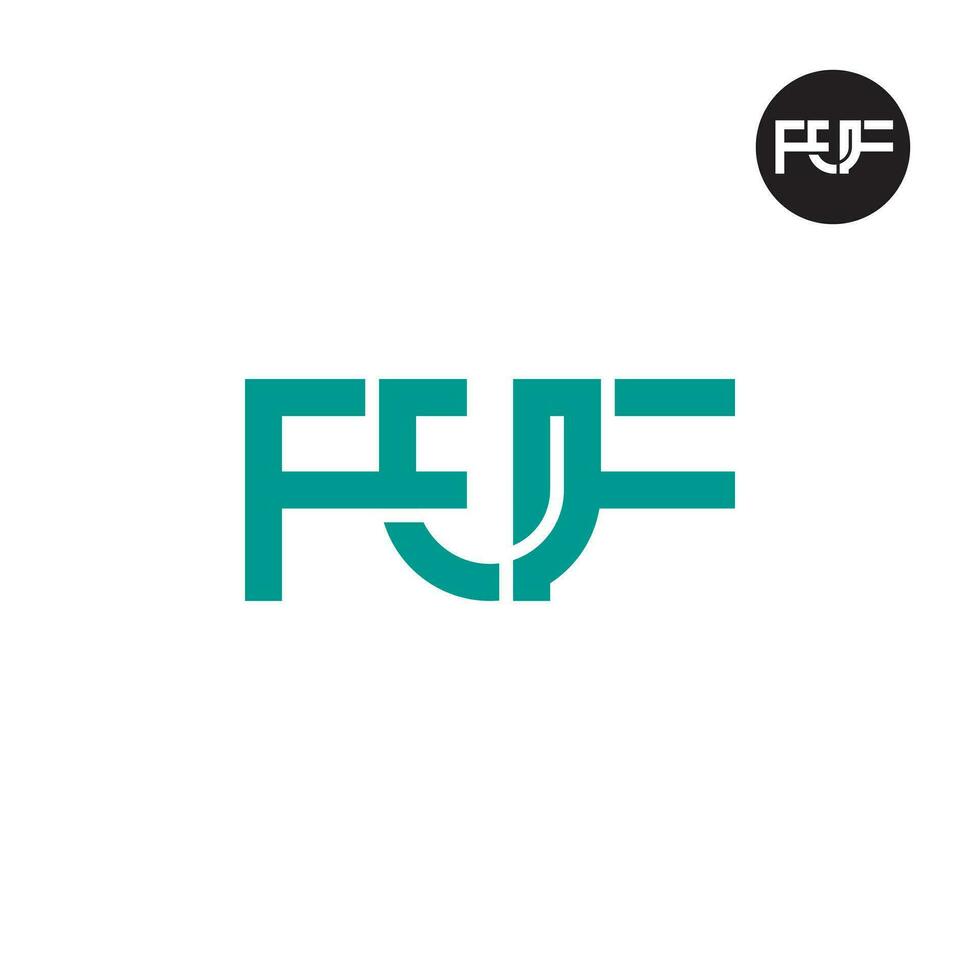 letra fuf monograma logo diseño vector