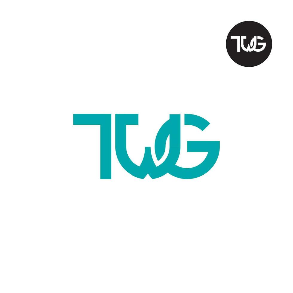 Letter TWG Monogram Logo Design vector