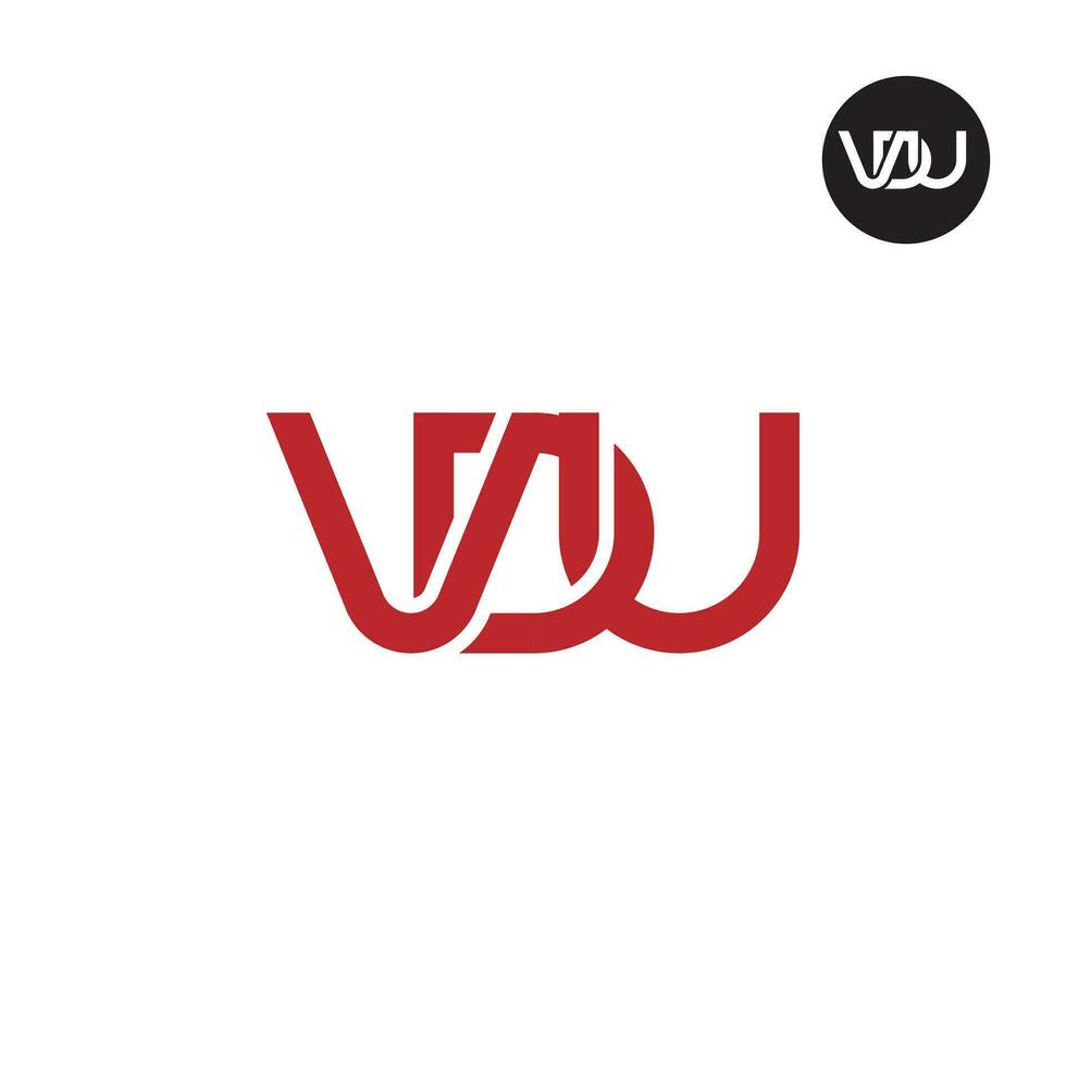 Letter VDU Monogram Logo Design vector