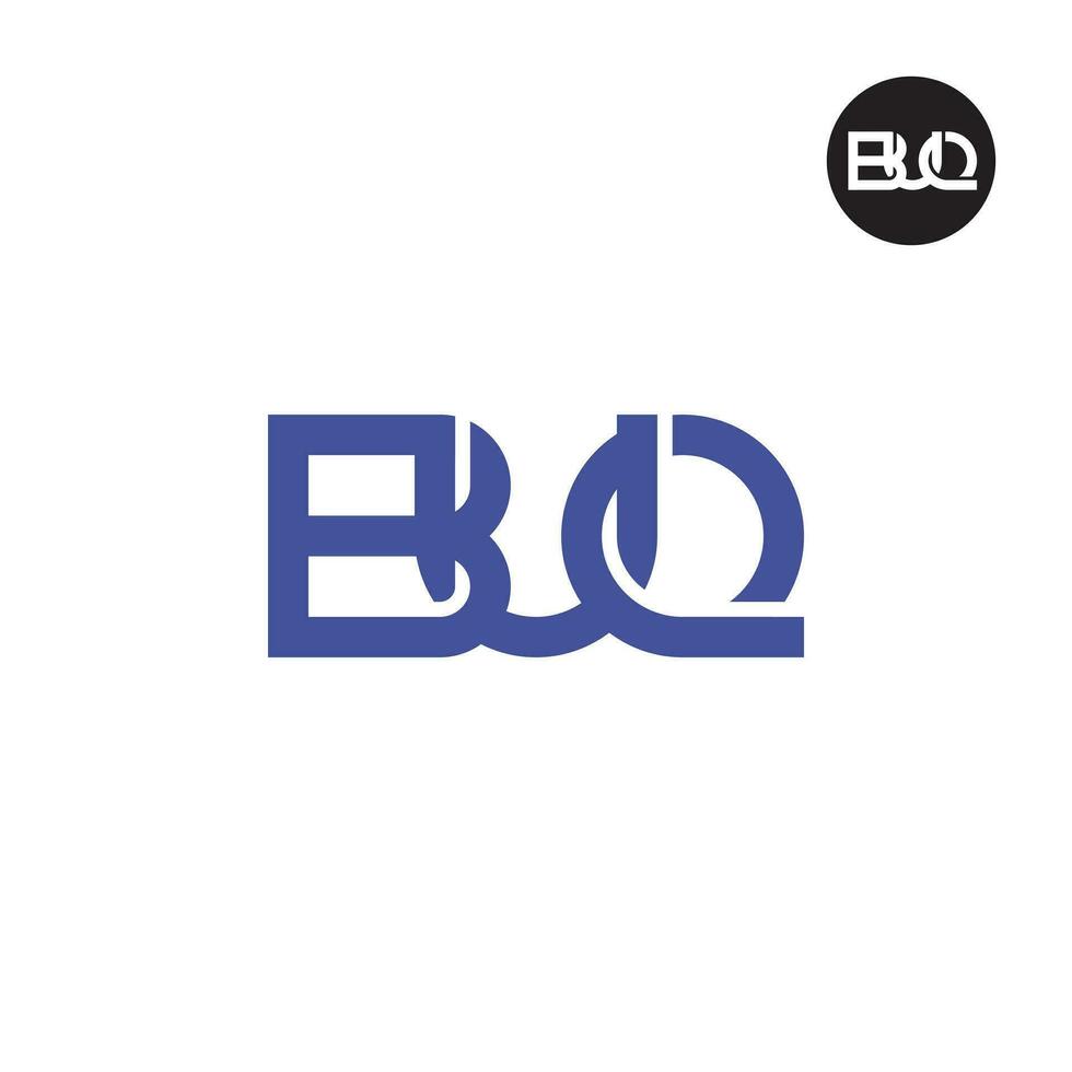 Letter BUQ Monogram Logo Design vector