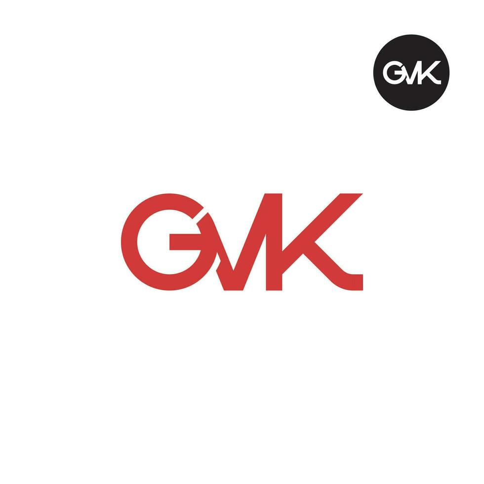 letra gvk monograma logo diseño vector