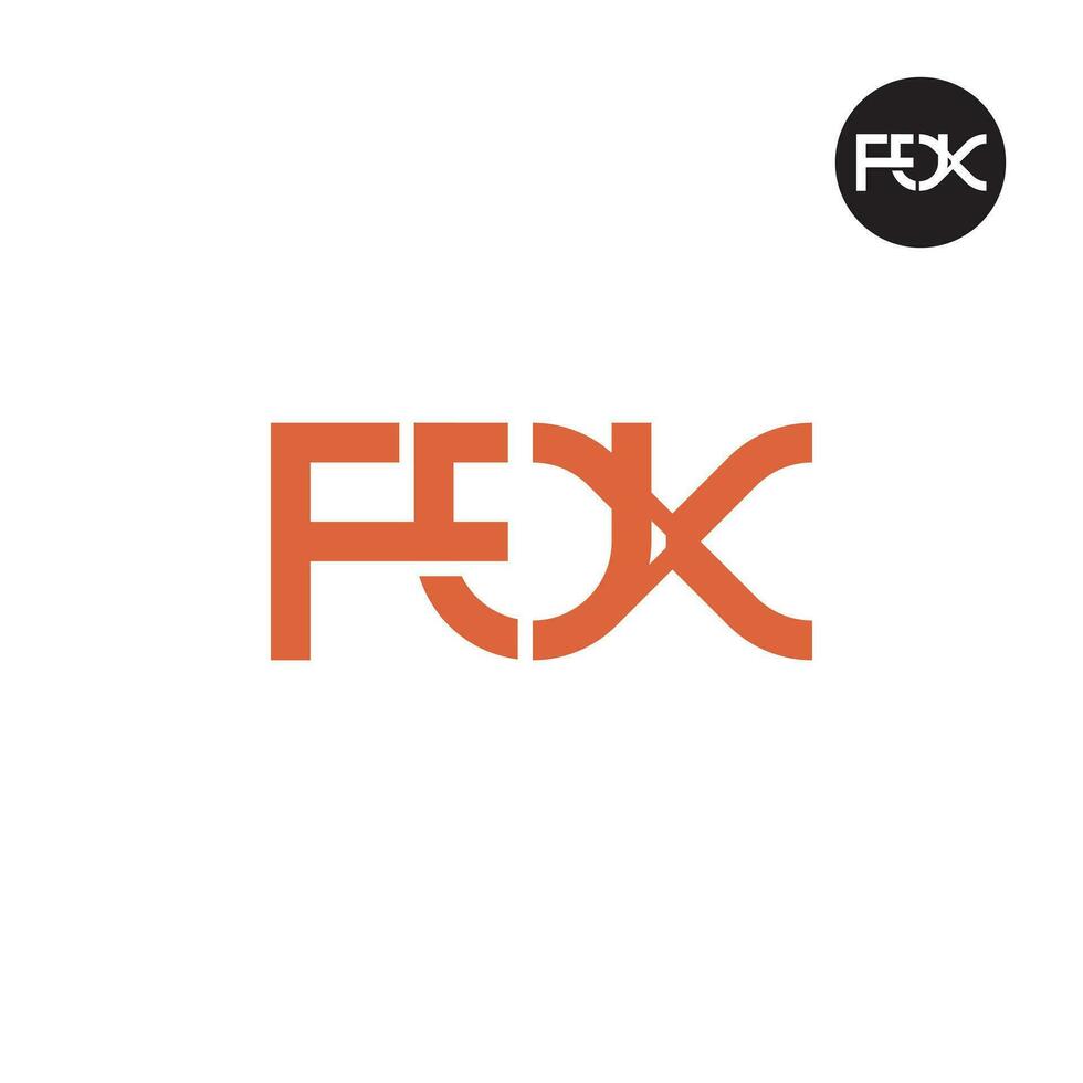 Letter FUX Monogram Logo Design vector