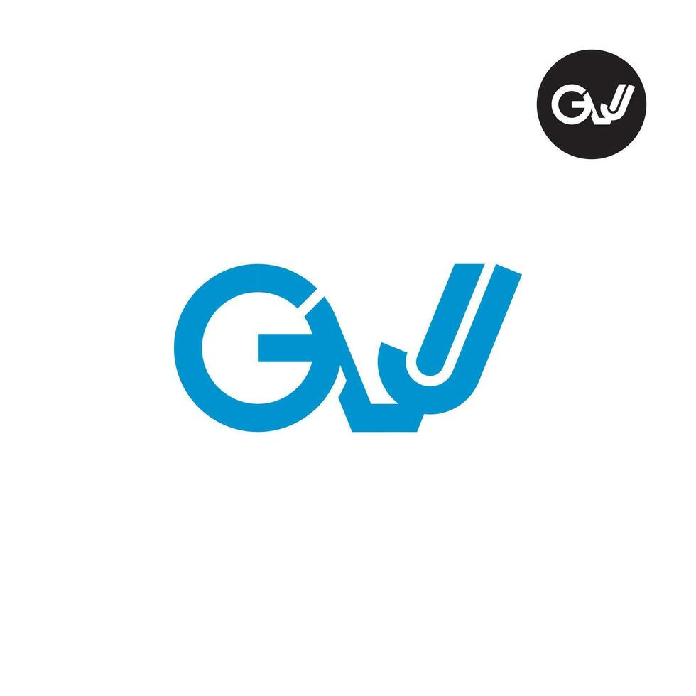 letra gvj monograma logo diseño vector