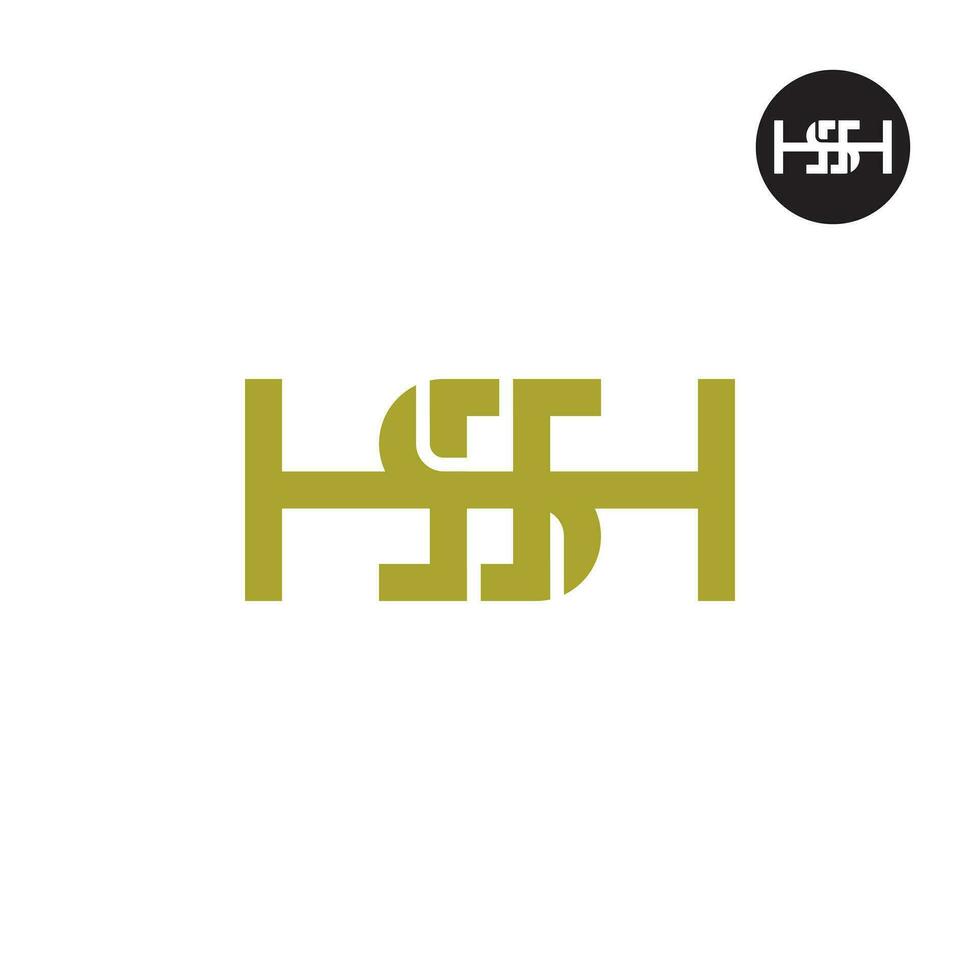 Letter HSH Monogram Logo Design vector