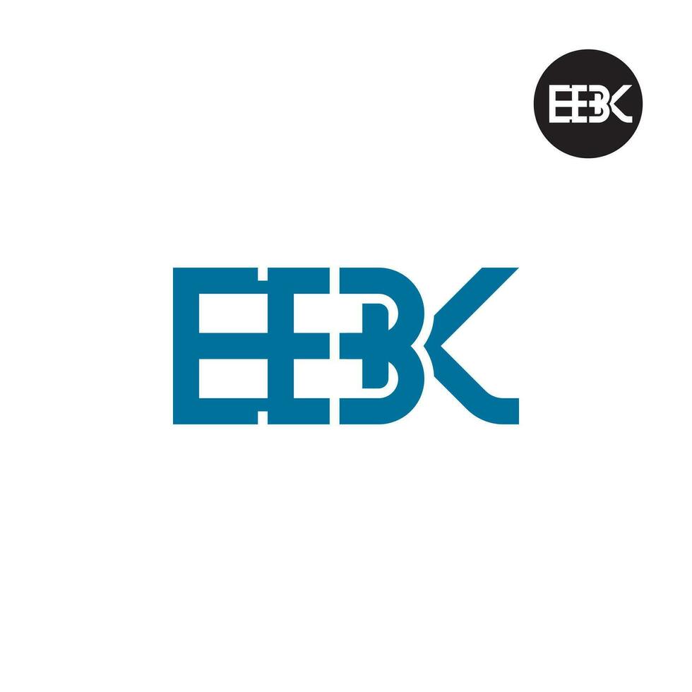 Letter EBK Monogram Logo Design vector