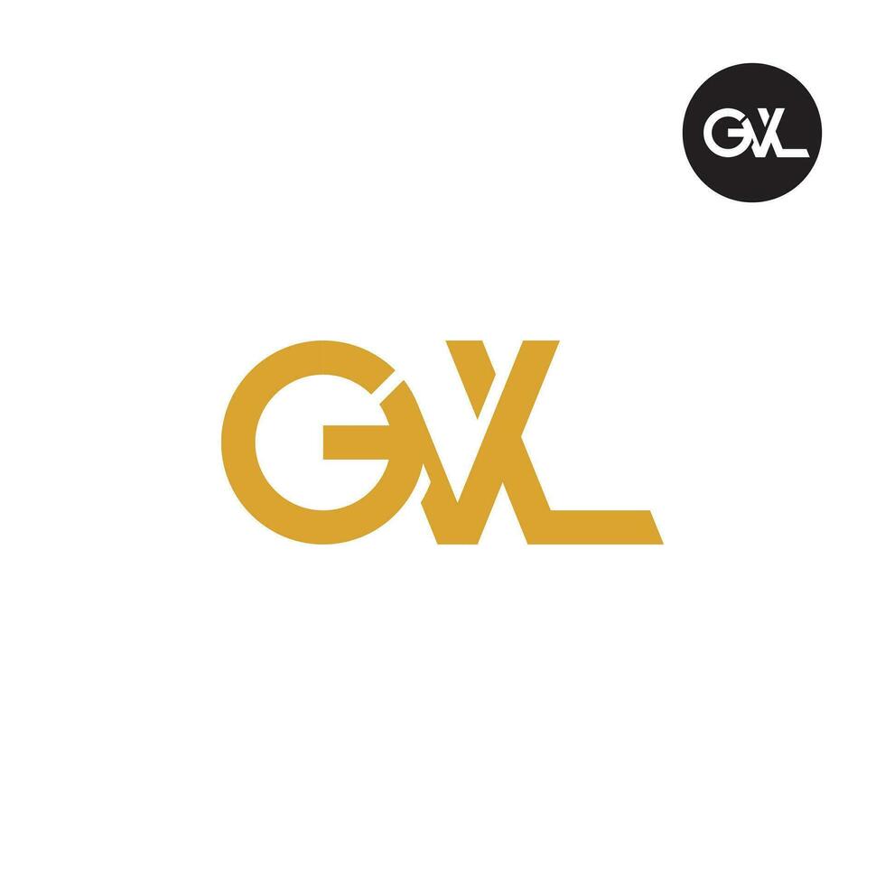 letra gvl monograma logo diseño vector