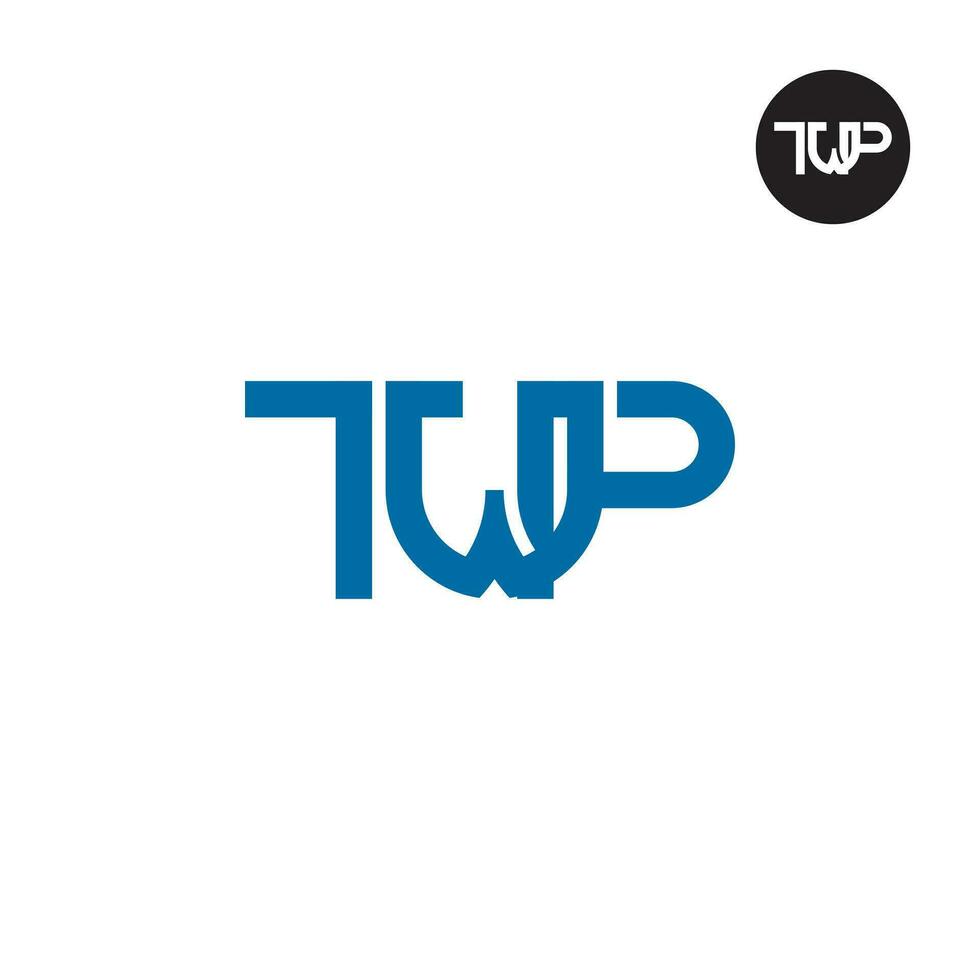 Letter TWP Monogram Logo Design vector