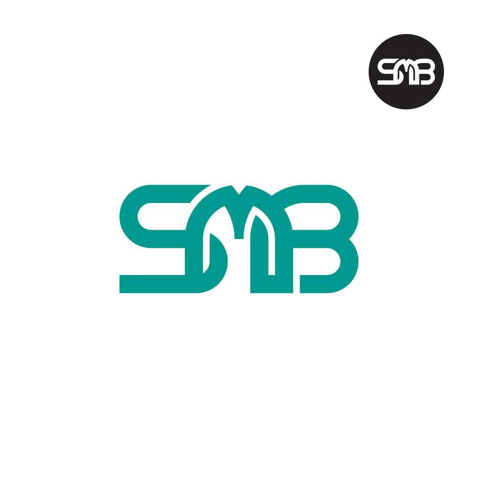 letra smb monograma logo diseño vector