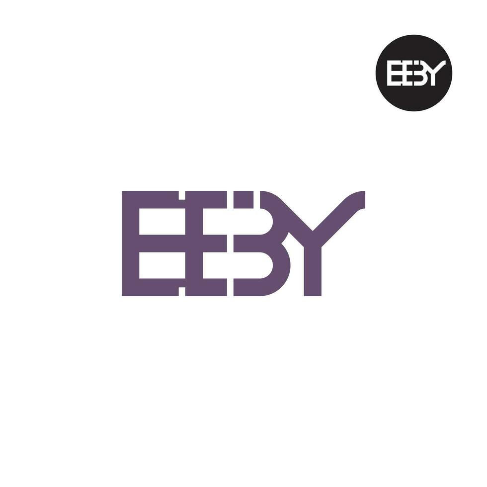 Letter EBY Monogram Logo Design vector