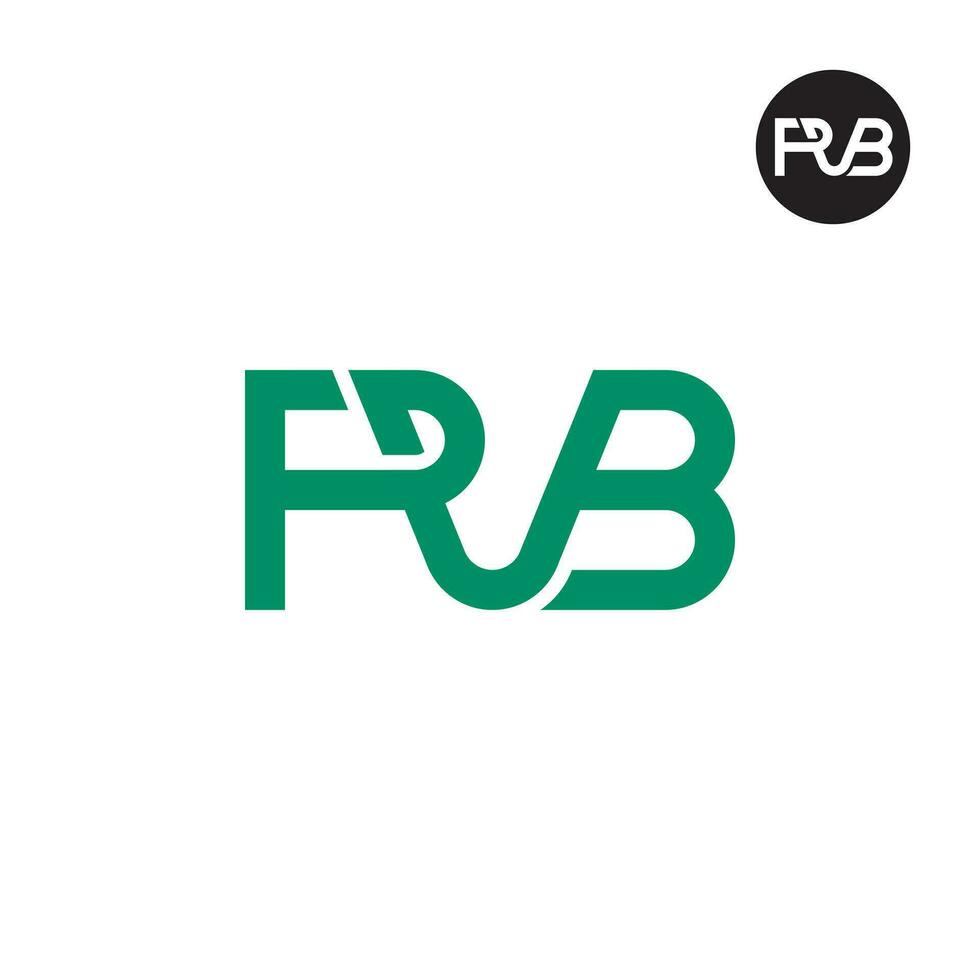 letra pvb monograma logo diseño vector