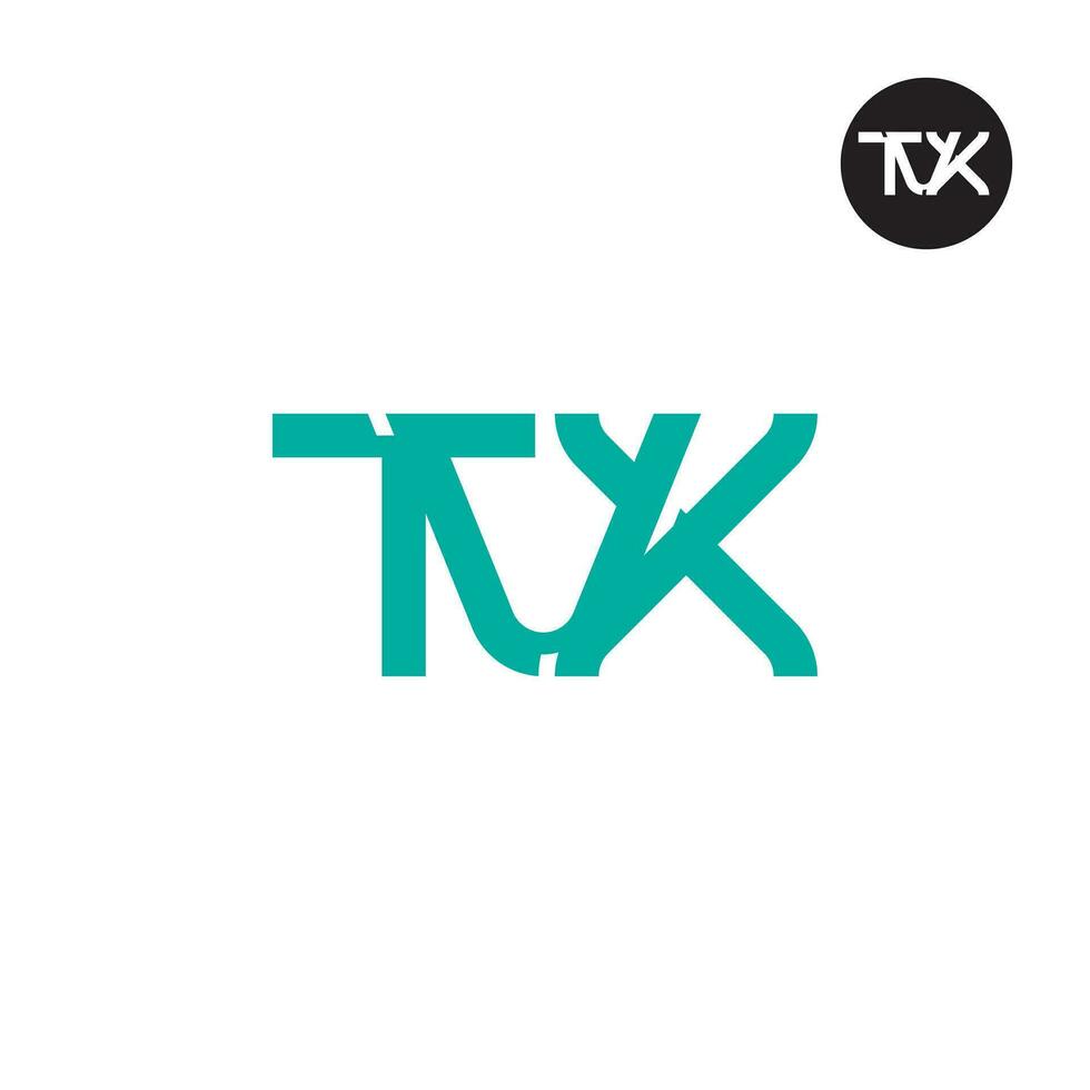 Letter TVX Monogram Logo Design vector