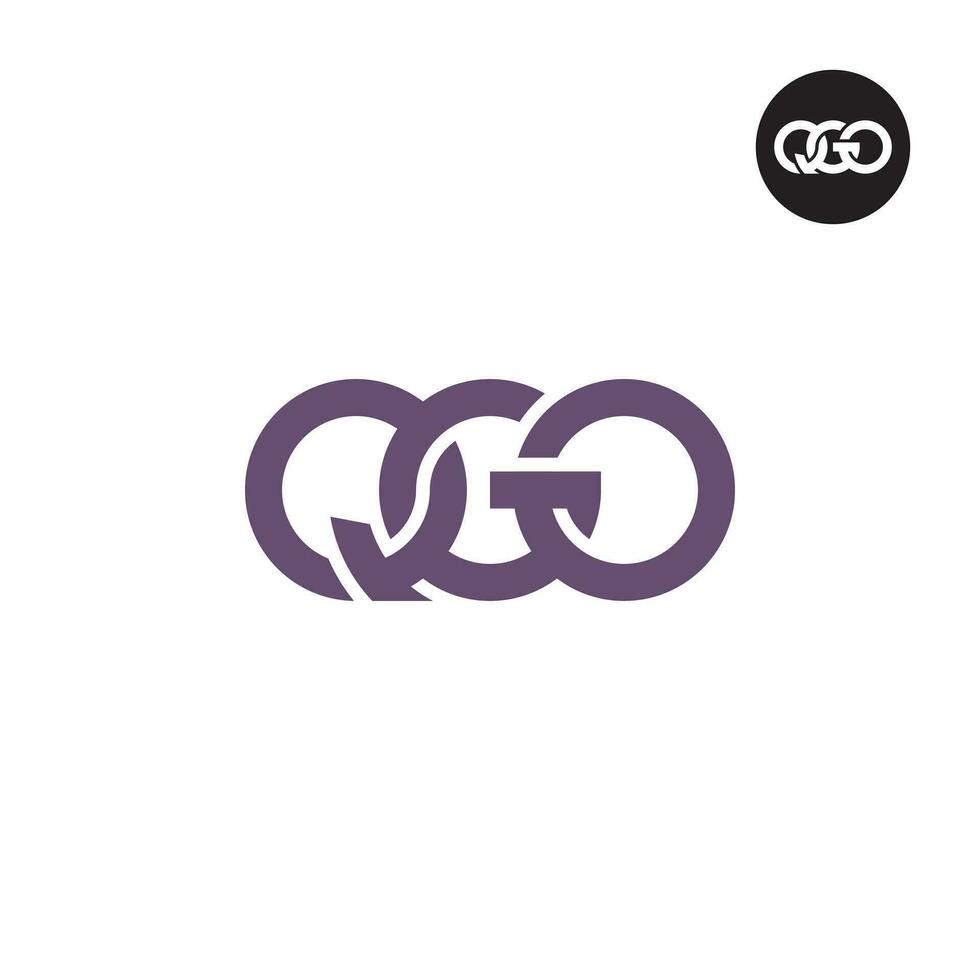 Letter QGO Monogram Logo Design vector