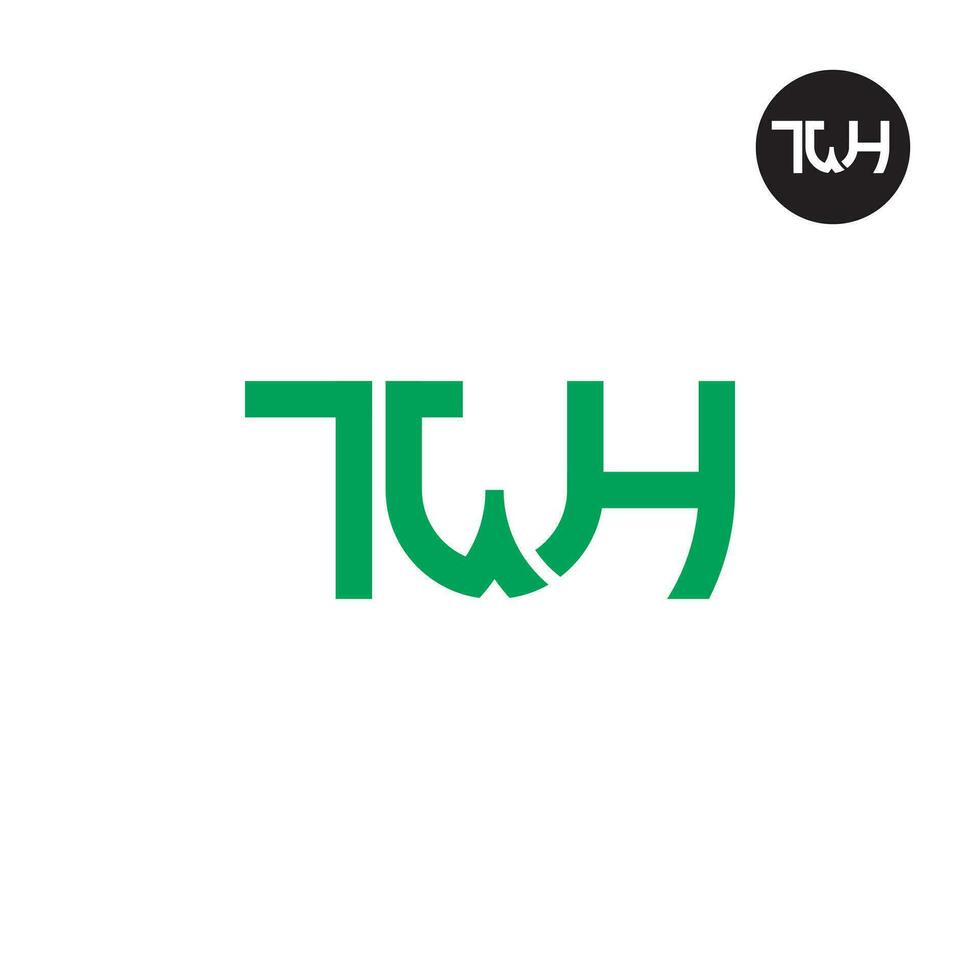 Letter TWH Monogram Logo Design vector