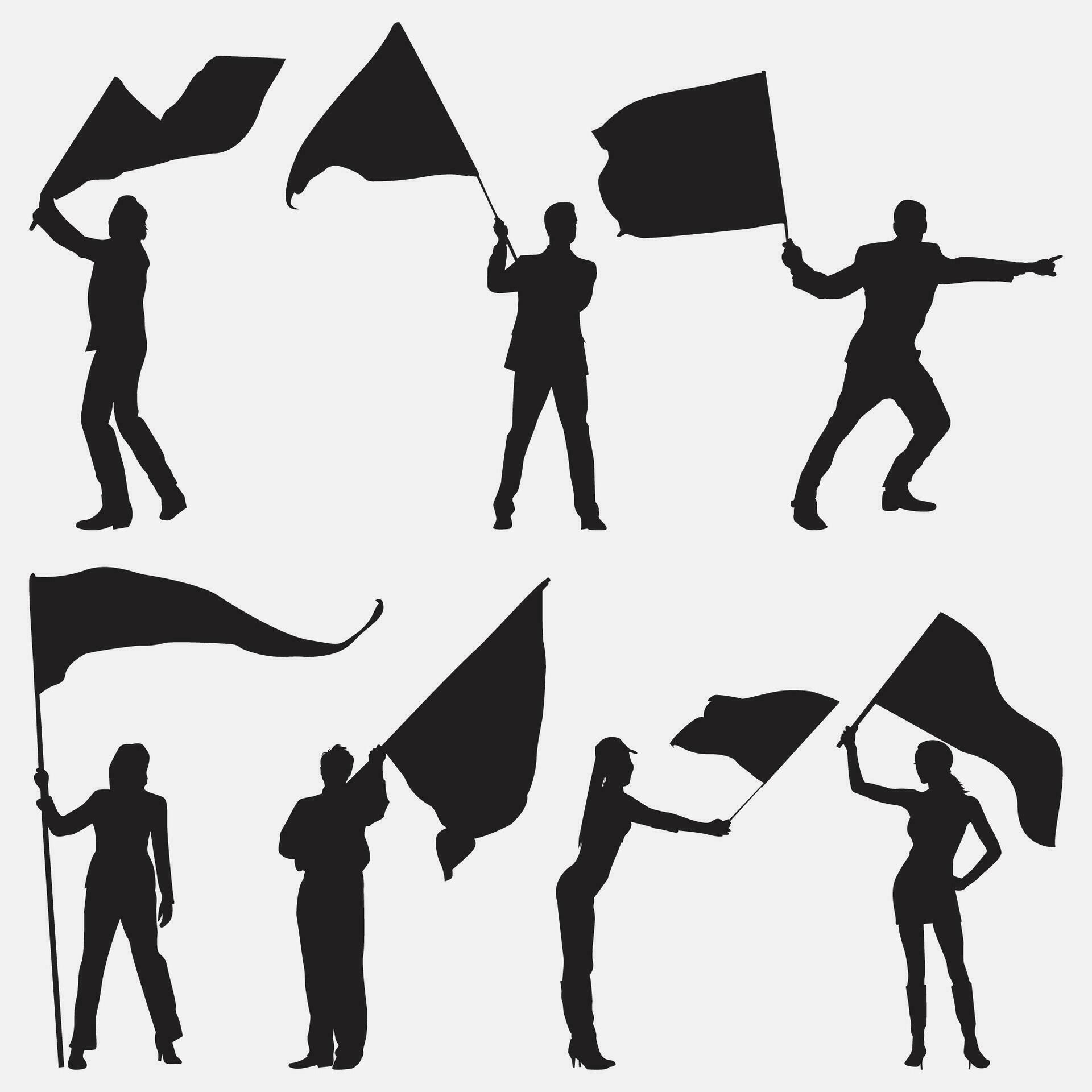 Waving flag silhouette 36288750 vector art at vecteezy