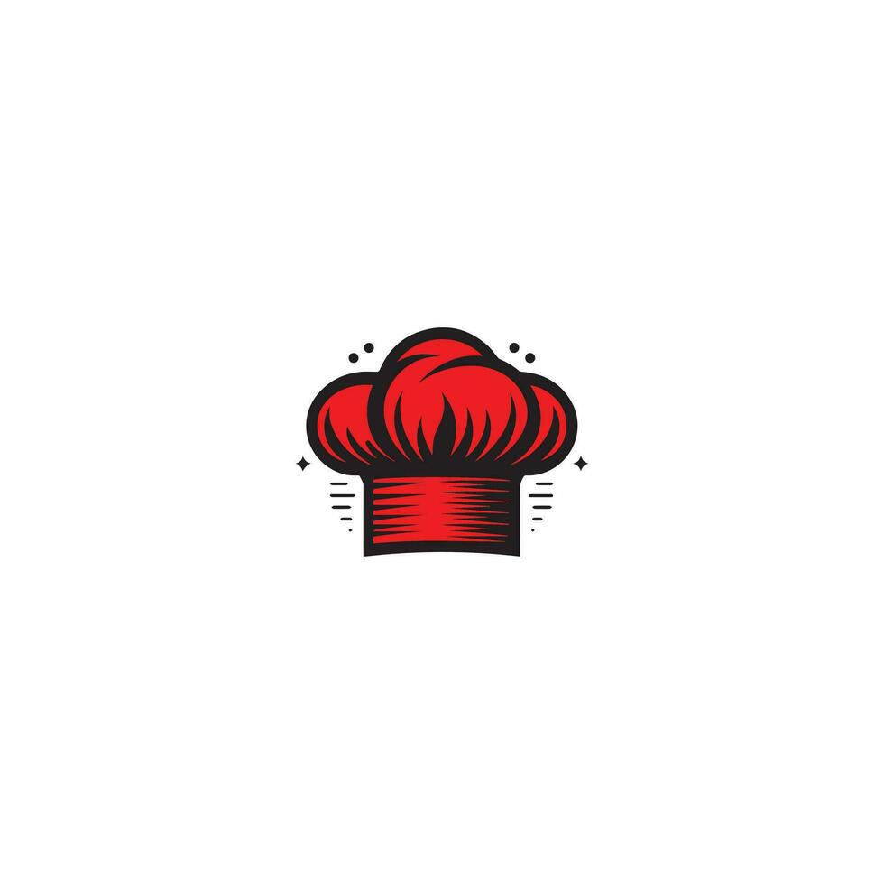 Vibrant Red Chefs Hat Illustration Symbolizing Culinary Passion and Expertise vector