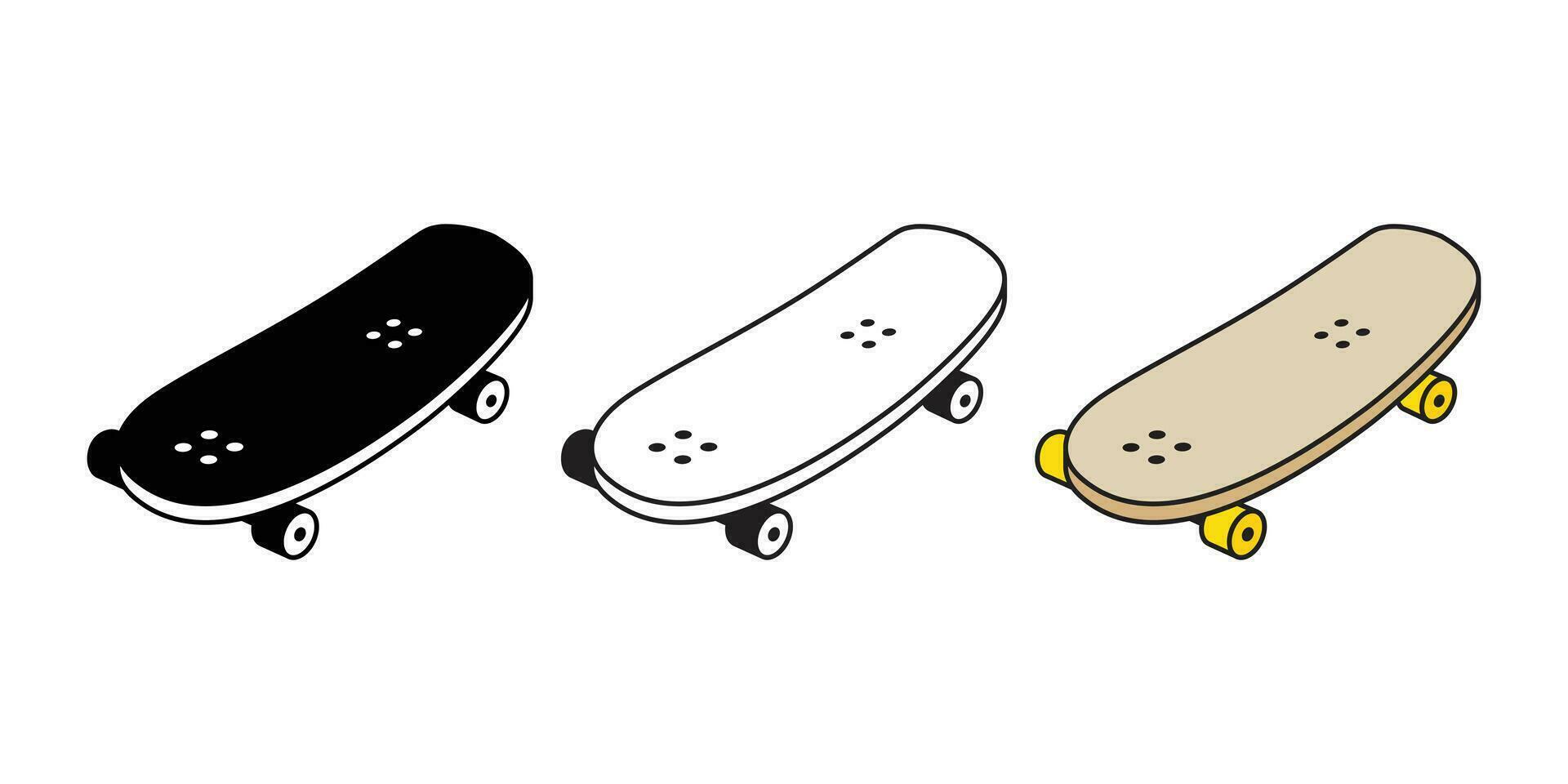 skateboard vector icon logo symbol extreme sport cartoon character doodle illustration design