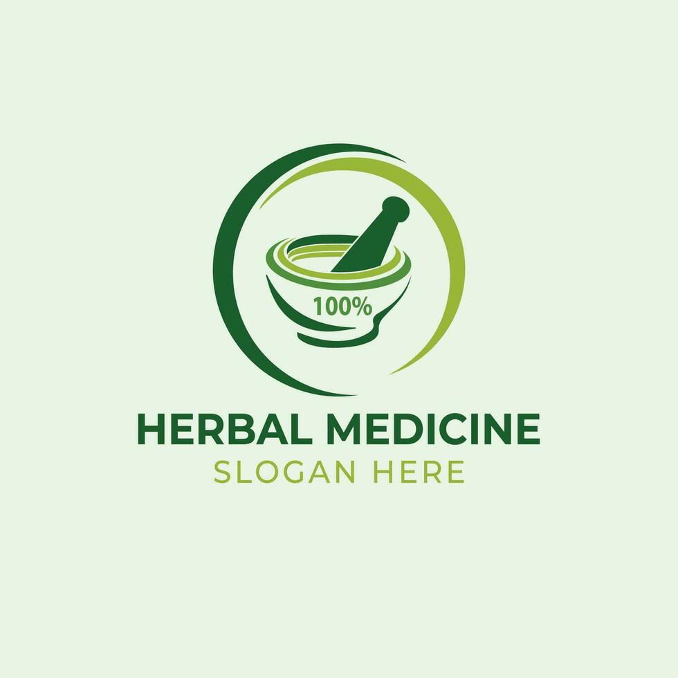 herbario medicina logo vector