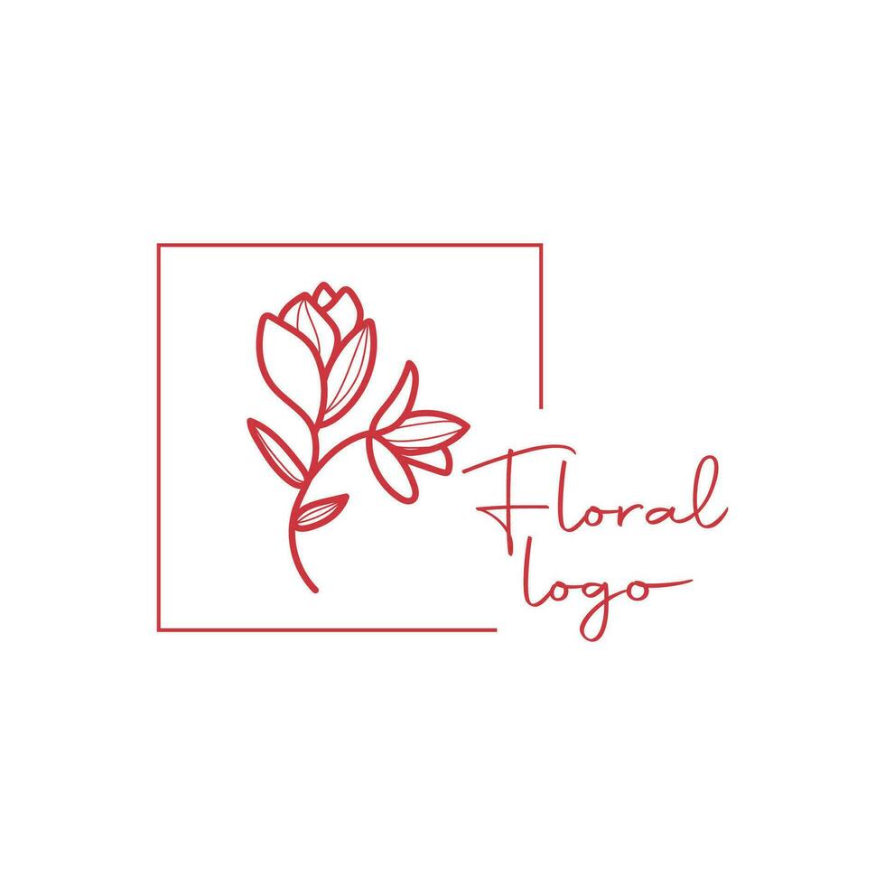 Floral beauty logo design vector