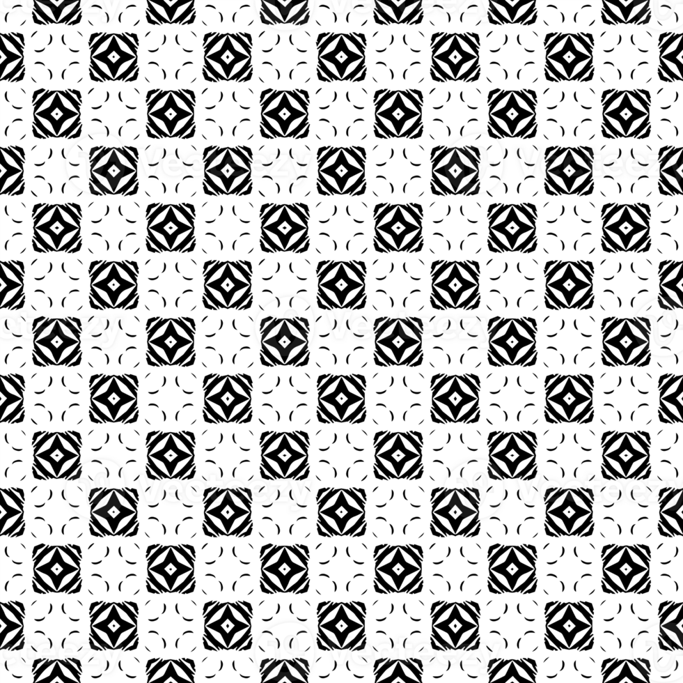 Black seamless abstract pattern. Overlay for background and backdrop. Ornamental design. PNG graphic illustration with transparent background.