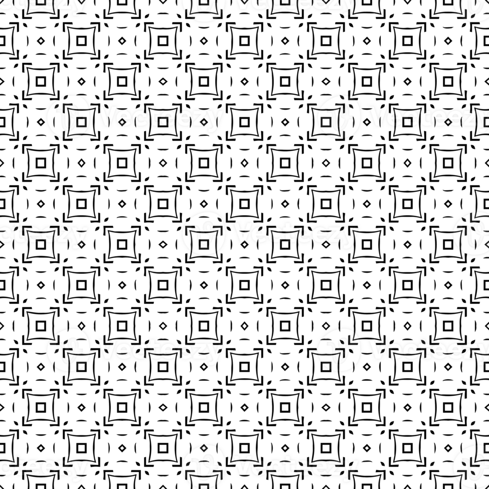 Black seamless abstract pattern. Overlay for background and backdrop. Ornamental design. PNG graphic illustration with transparent background.