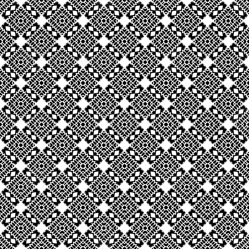 Black seamless abstract pattern. Overlay for background and backdrop. Ornamental design. PNG graphic illustration with transparent background.