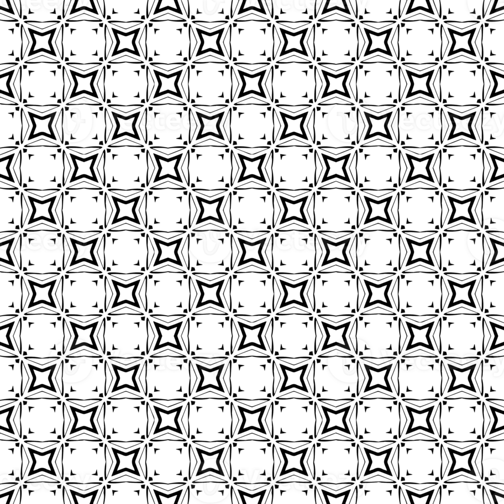 Black seamless abstract pattern. Overlay for background and backdrop. Ornamental design. PNG graphic illustration with transparent background.