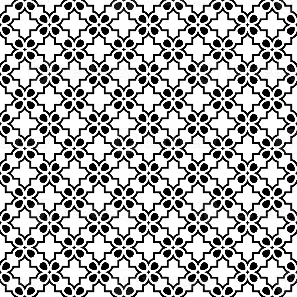 Black seamless abstract pattern. Overlay for background and backdrop. Ornamental design. PNG graphic illustration with transparent background.
