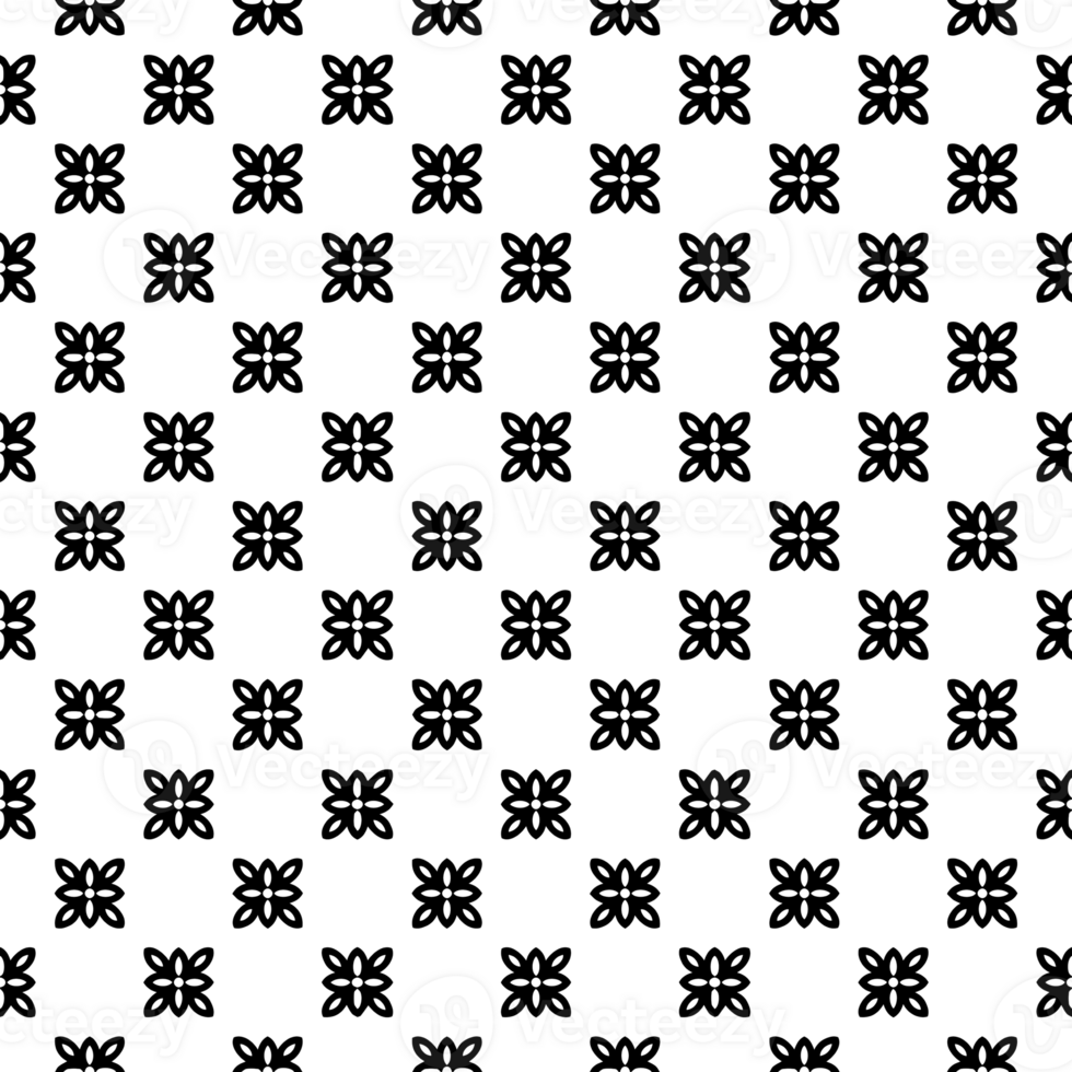 Black seamless abstract pattern. Overlay for background and backdrop. Ornamental design. PNG graphic illustration with transparent background.