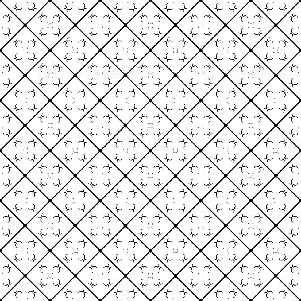 Black seamless abstract pattern. Overlay for background and backdrop. Ornamental design. PNG graphic illustration with transparent background.