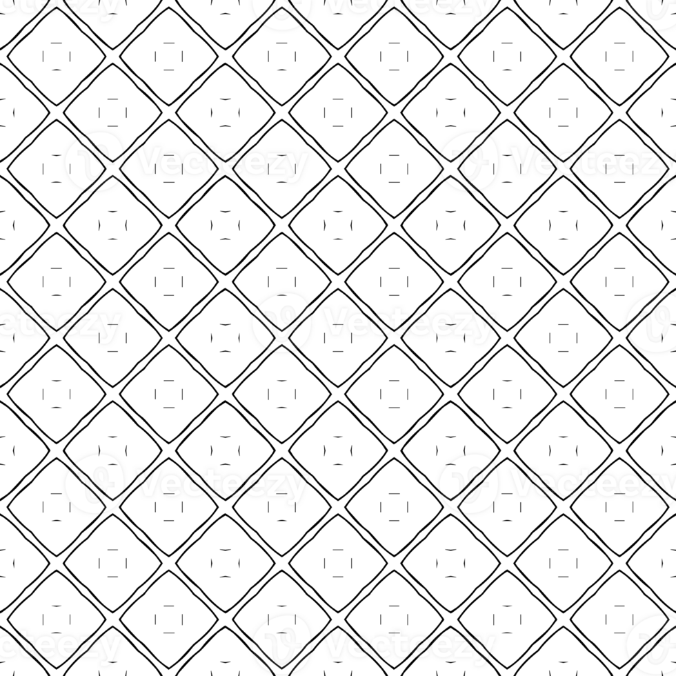 Black seamless abstract pattern. Overlay for background and backdrop. Ornamental design. PNG graphic illustration with transparent background.