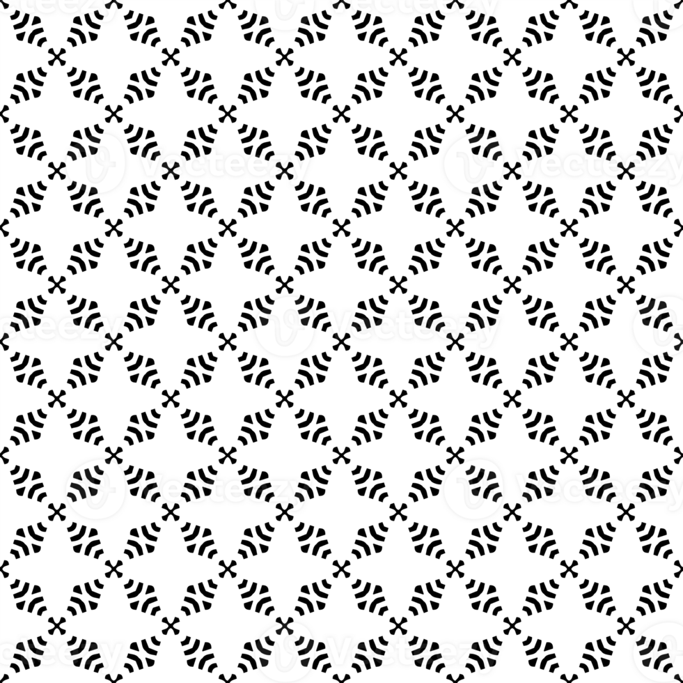 Black seamless abstract pattern. Overlay for background and backdrop. Ornamental design. PNG graphic illustration with transparent background.