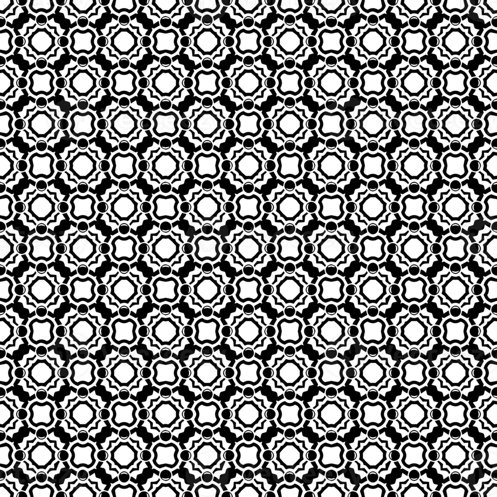 Black seamless abstract pattern. Overlay for background and backdrop. Ornamental design. PNG graphic illustration with transparent background.