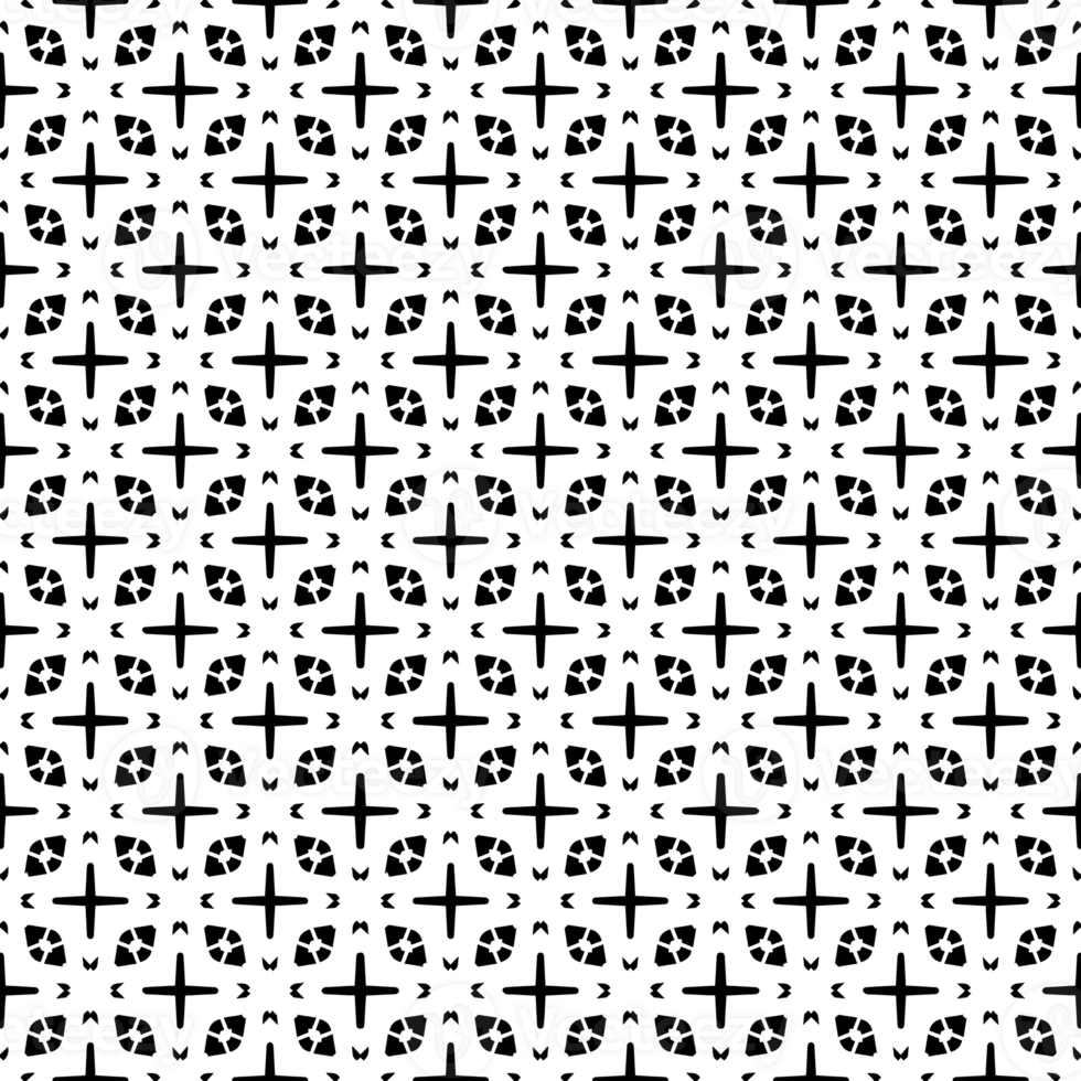 Black seamless abstract pattern. Overlay for background and backdrop. Ornamental design. PNG graphic illustration with transparent background.