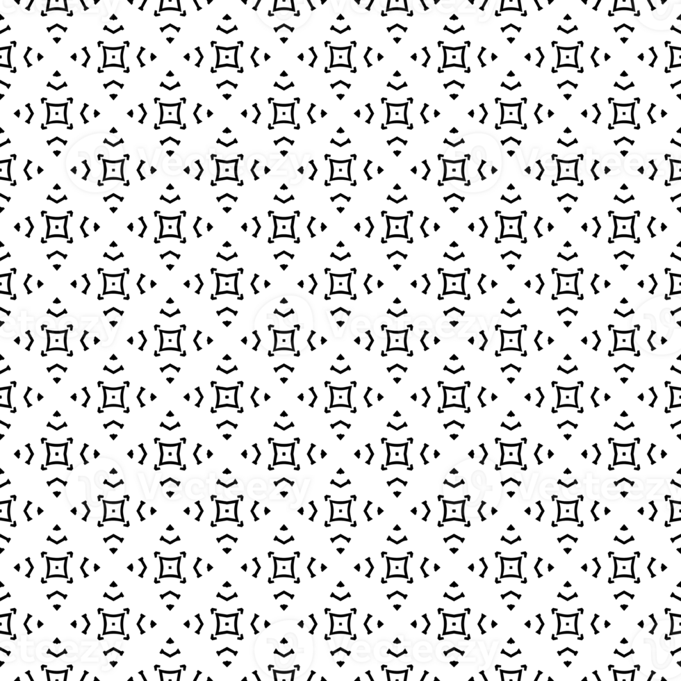 Black seamless abstract pattern. Overlay for background and backdrop. Ornamental design. PNG graphic illustration with transparent background.