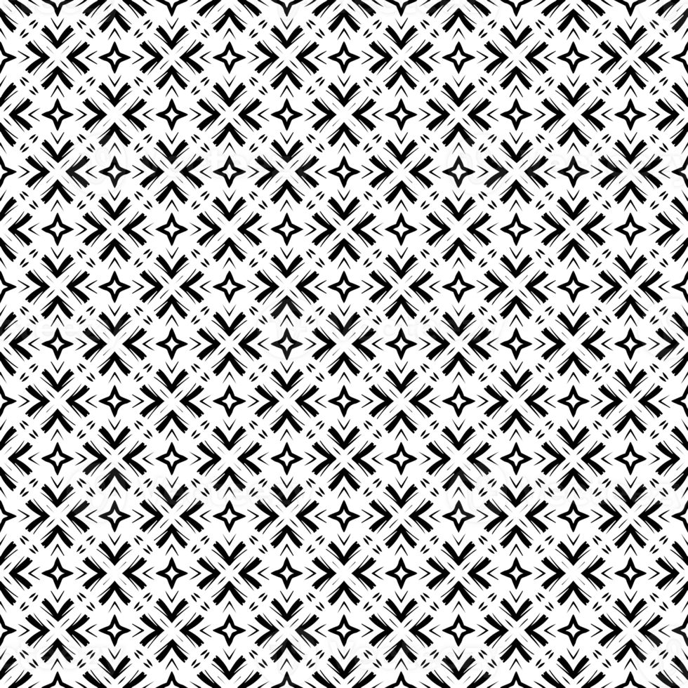 Black seamless abstract pattern. Overlay for background and backdrop. Ornamental design. PNG graphic illustration with transparent background.