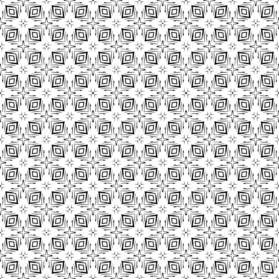 Black seamless abstract pattern. Overlay for background and backdrop. Ornamental design. PNG graphic illustration with transparent background.