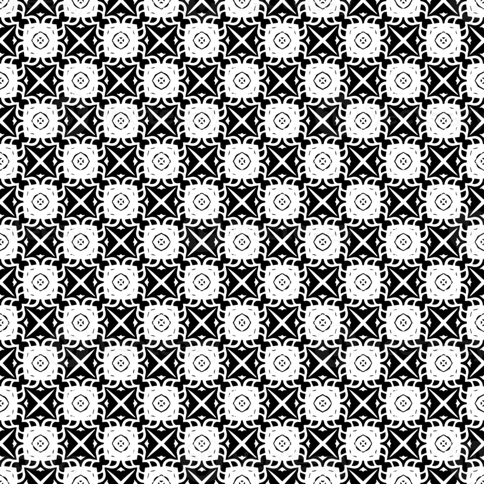 Black seamless abstract pattern. Overlay for background and backdrop. Ornamental design. PNG graphic illustration with transparent background.