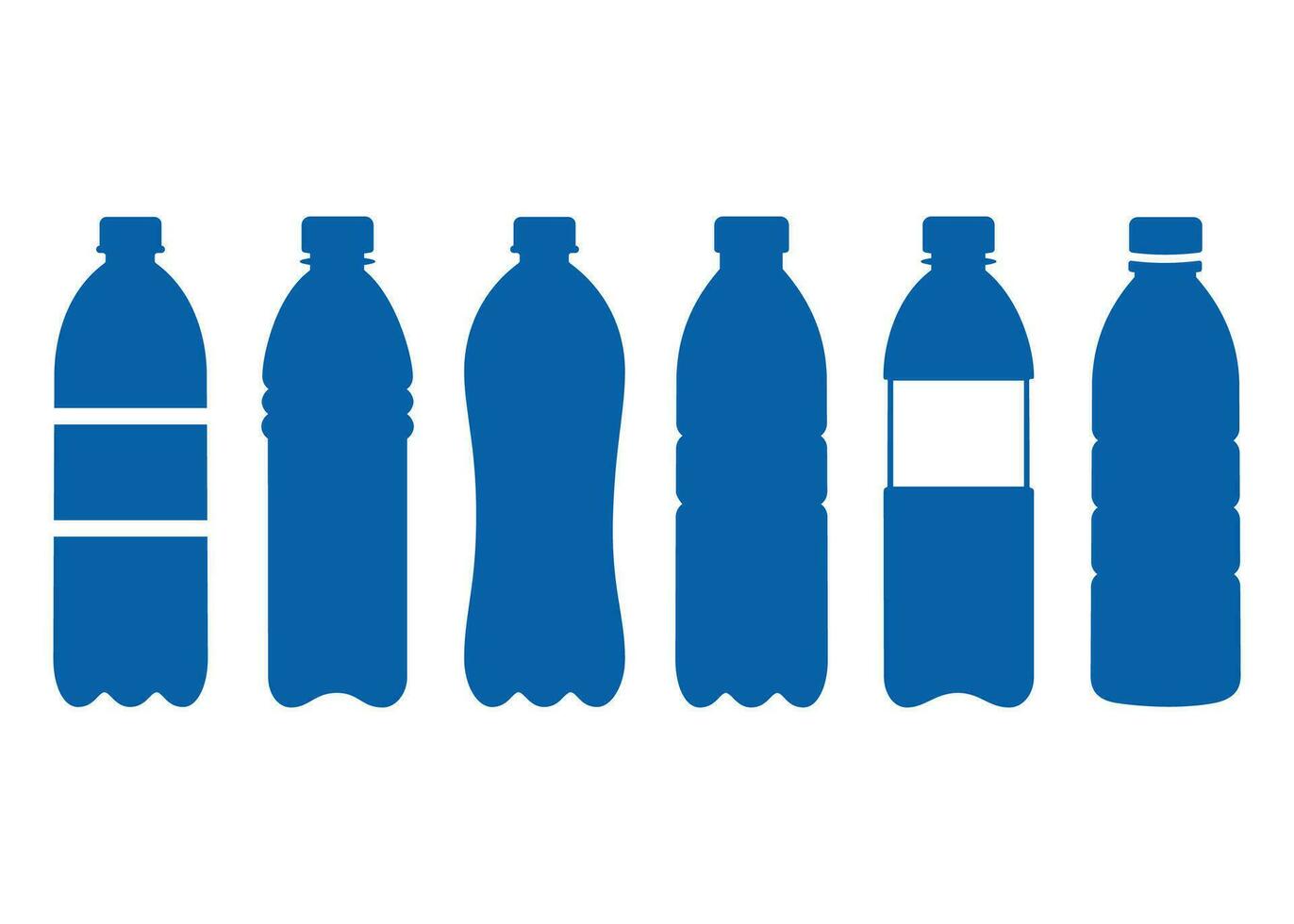 PET Bottle, Plastic bottle icon vector set. Set of water bottle icon on white background