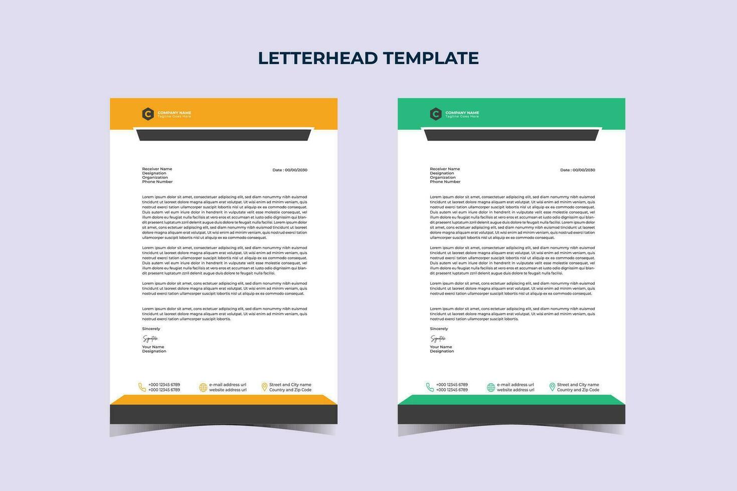 Creative Business Letterhead Design Template vector