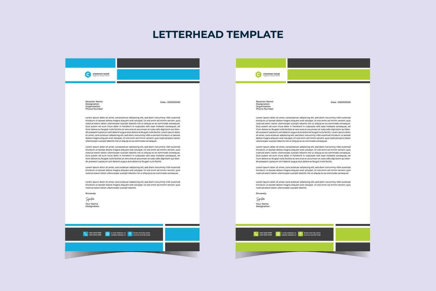 Creative Business Letterhead Design Template vector