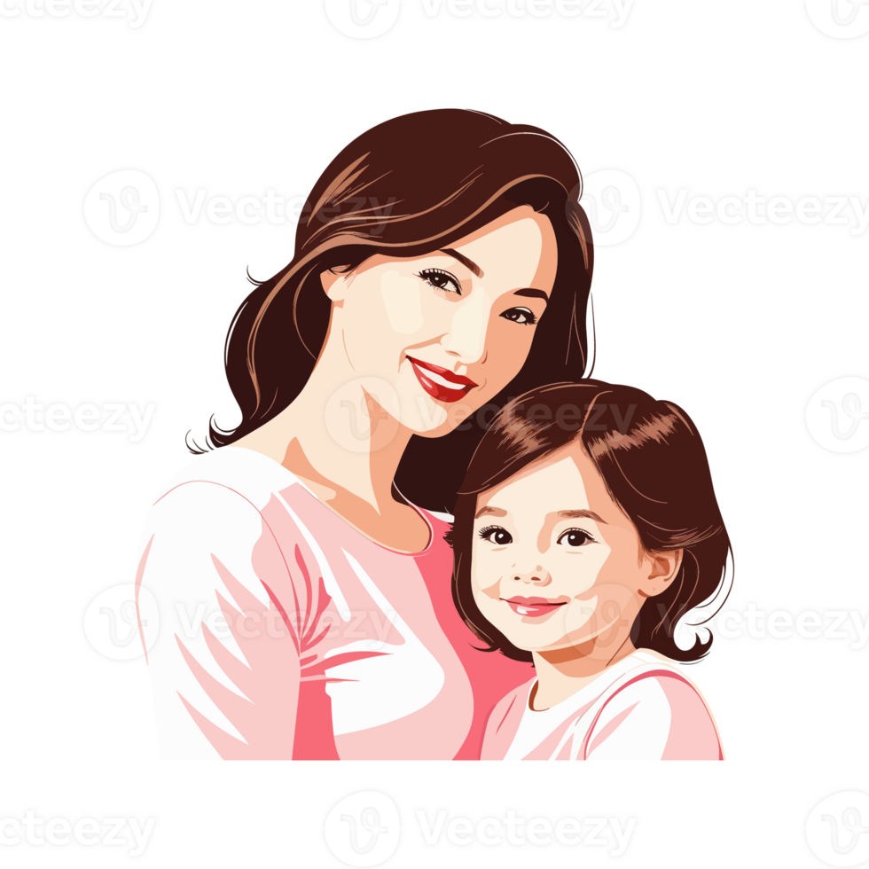 Mother love for children Mothers Day illustration png