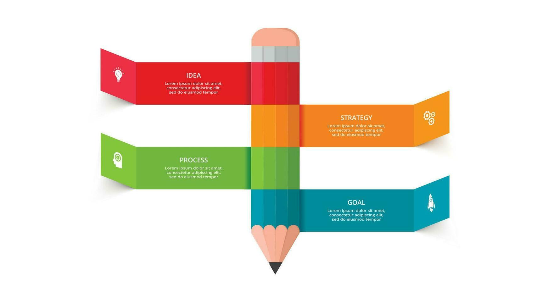 creativo concepto para infografía con 4 4 pasos, opciones, partes o procesos. negocio datos visualización. vector