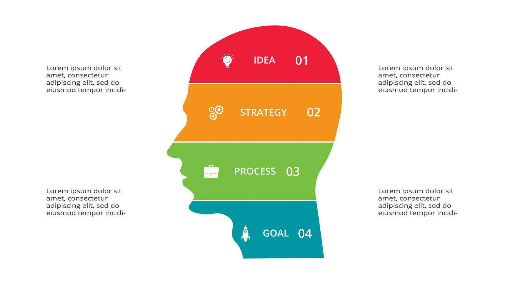 creativo concepto para infografía con 4 4 pasos, opciones, partes o procesos. negocio datos visualización. vector