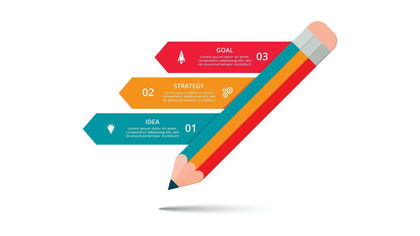 Creative concept for infographic with 3 steps, options, parts or processes. Business data visualization. vector