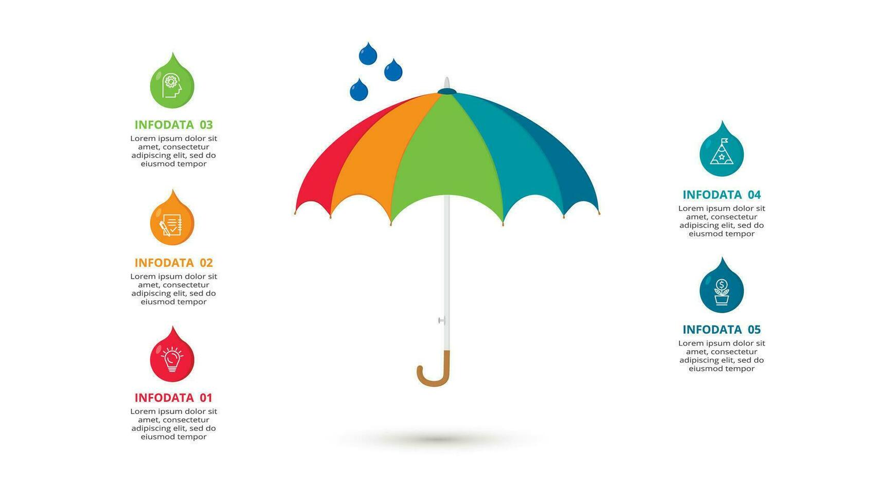 Creative concept for infographic with 5 steps, options, parts or processes. Business data visualization. vector